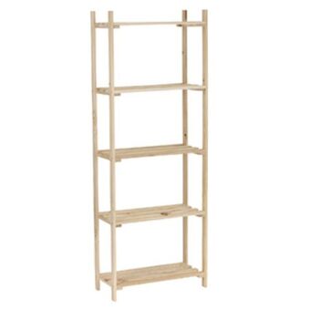 Leroy Merlin Estante madeira natural com 5 prateleiras 1,7mx60cmx32cm spaceo oferta