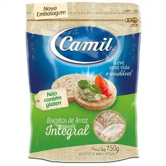 Super Nosso Biscoito de arroz camil mini integral 150 g oferta