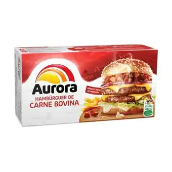 X Supermercados Hambúrguer de carne bovina aurora 672g oferta