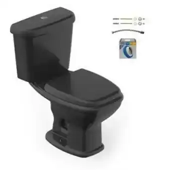 Comjol Kit bacia com caixa acoplada preto fit plus completo celite oferta