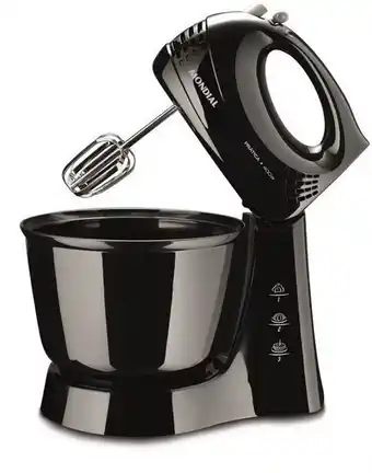 Zema Batedeira mondial b44b, 3 velocidades + pulsar 400w - preto 110v oferta