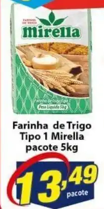 Farinha de trigo Tipo 1 Mirella pacote 5kg