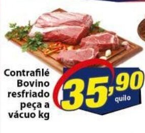 Vencedor Atacadista Contrafile Bovino resfriado peca a vacuo 1kg oferta