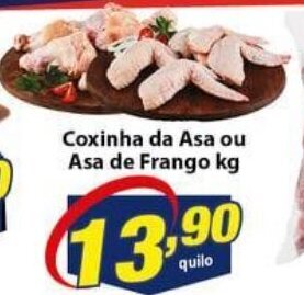 Vencedor Atacadista Coxinha da Asa ou Asa de Frango 1kg oferta