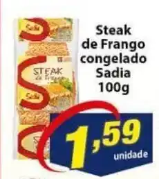 Vencedor Atacadista Steak de Frango congelado Sadia 100g oferta