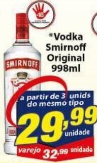 Vencedor Atacadista Vodka Smirnoff Original 998ml oferta