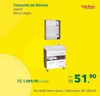 Quero Quero Conjunto de móveis fabribam oferta