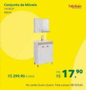 Quero Quero Conjunto de móveis fabribam oferta