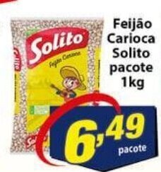 Vencedor Atacadista Feijao Carioca Solito pacote 1kg oferta