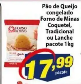 Vencedor Atacadista Pao de queijo congelado forno de Minas Coquetel, Tradicional ou Lanche pacote 1kg oferta
