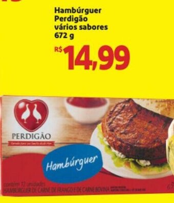 Extra Supermercado Hamburguer Perdigao varios sabores 672g oferta