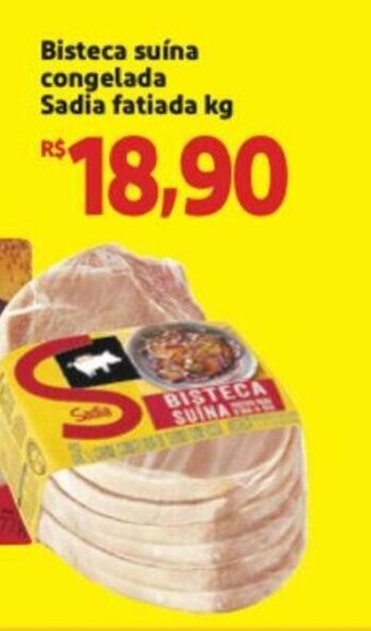 Extra Supermercado Bisteca Suina Congelada Sadia fatiada 1kg oferta