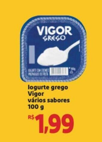 Extra Supermercado Iogurte grego Vigor varios sabores 100g oferta