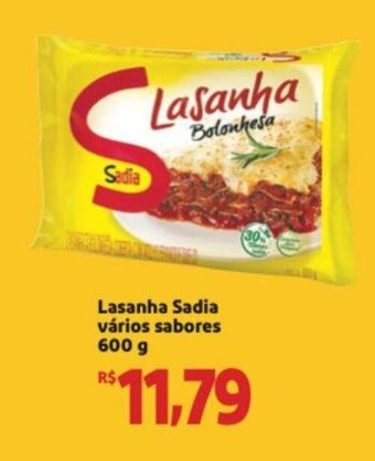 Extra Supermercado Lasanha Sadia varios sabores 600g oferta
