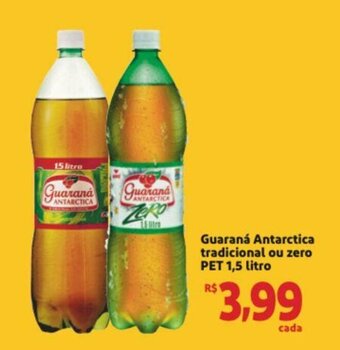Extra Supermercado Guarana Antarctica tradicional ou zero Pet 1.5L oferta