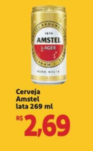 Extra Supermercado Cerveja Amstel lata 269ml oferta
