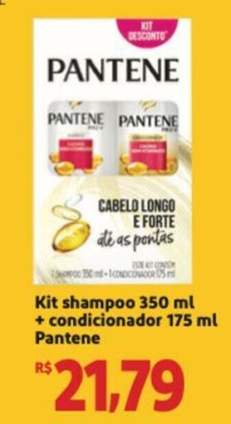 Extra Supermercado Kit Shampoo 350ml + Condicionador 175ml Pantene oferta