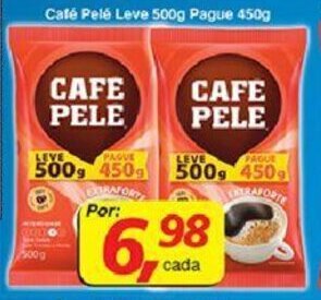 Supermercados Guanabara Cafe Pele Leve 500g Pague 450g oferta