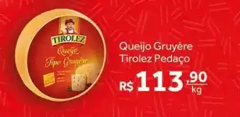 Queijo gruyère tirolez pedaço