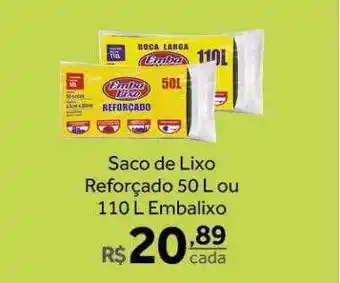 Verdemar Supermercado Saco de lixo reforçado 50l ou 110l embalixo oferta