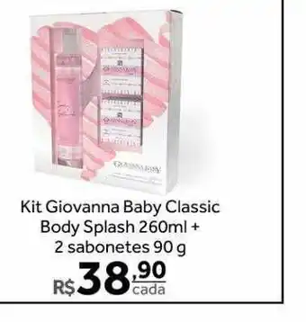 Kit giovanna baby classic body splash + 2 sabonetes
