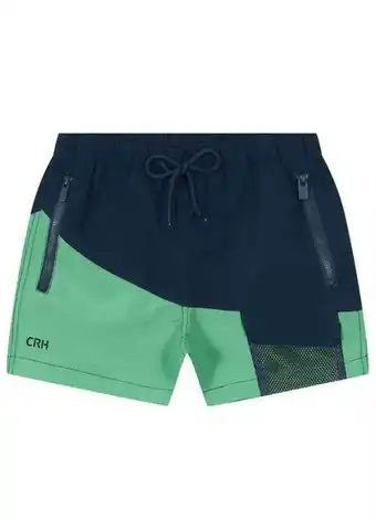 Carinhoso - bermuda azul escuro tactel bolsos menino