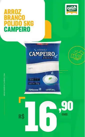 Arroz Branco Polido 5kg Campeiro