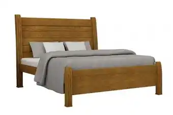 Cama casal com detalhes arezzo rufato imbuia imbuia