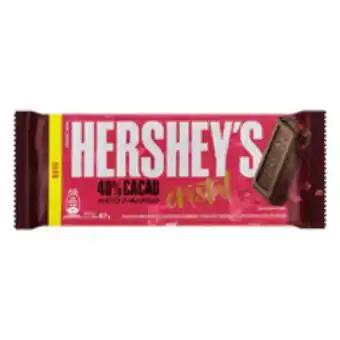 Chocolate meio amargo 40% cacau cristal hershey's pacote 87g