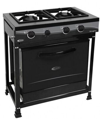 Zema Fogão industrial clarice 2 bocas strong fire com forno preto oferta