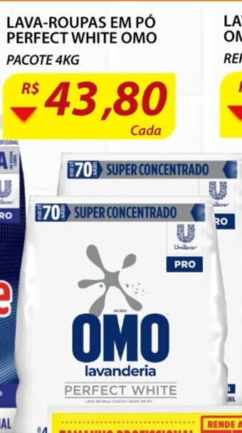 Assaí Atacadista Lava roupas em po Perfect White Omo 4kg oferta