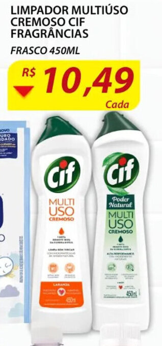 Assaí Atacadista Limpador multiuso Cremoso Cif Frag. 450ml oferta