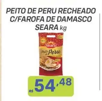 Prezunic Peito de peru recheado c farofa de damasco seara oferta