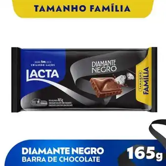 Supermercados Pedroso Chocolate barra diamante negro lacta 165g oferta