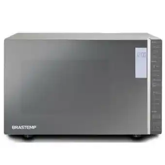 Micro-ondas brastemp 32 litros cor inox espelhado com grill e painel integrado - bmg45ar