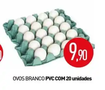 Calvo Atacadista Ovos Branco Pvc com 20 unidades oferta