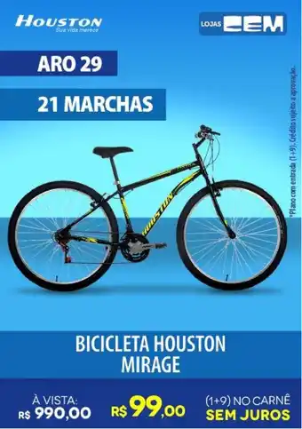 Lojas Cem Bicicleta Houston Mirage oferta