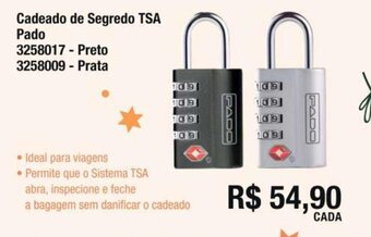 Cadeado de Segredo TSA Pado