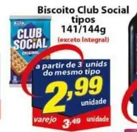 Vencedor Atacadista Biscoito Club Social tipos 141/144g oferta