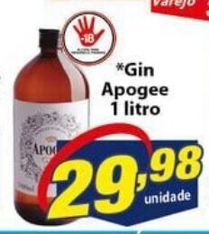 Vencedor Atacadista Gin Apogee 1L oferta