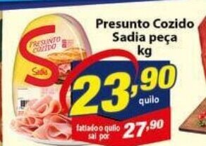 Vencedor Atacadista Presunto Cozido Sadia peca 1kg oferta