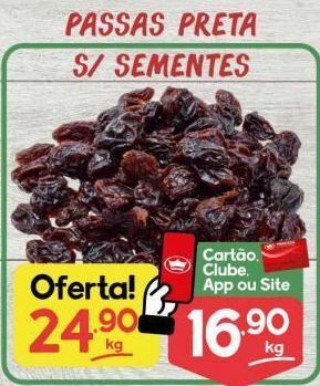 Supermercados Princesa Passas preta s/ sementes kg oferta