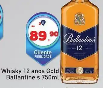 Tonin Superatacado Whisky 12 anos gold ballantine's 750ml oferta
