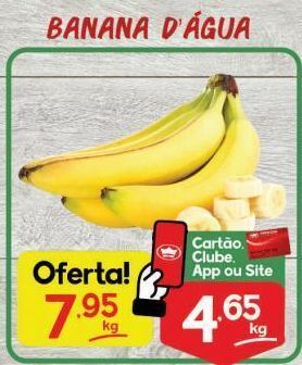 Supermercados Princesa Banana d`agua kg oferta
