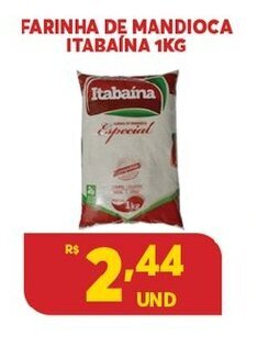 Atacadão Centro Sul Farinha de Mandioca Itabaina 1kg oferta