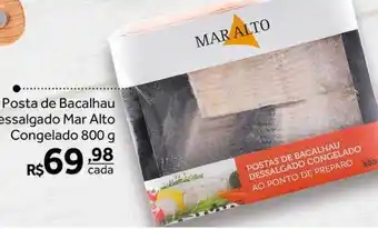 Posta de bacalhau dessalgado mar alto congelado