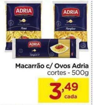 Carrefour Macarrao c/ Ovos Adria 500g oferta