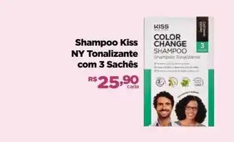Shampoo kiss ny tonalizante com 3 sachês