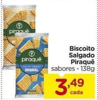 Carrefour Biscoito Salgado Piraque 138g oferta