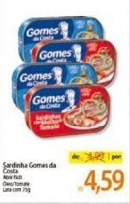 Atacadão Sardinha Gomes da Costa 75g oferta